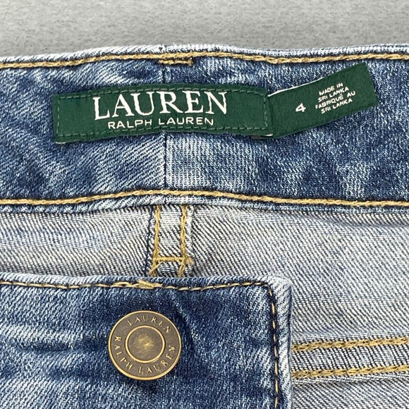 Lauren Ralph Lauren Blue Premier Straight Jeans Womens Size 4 Stretch Denim - Picture 6 of 14